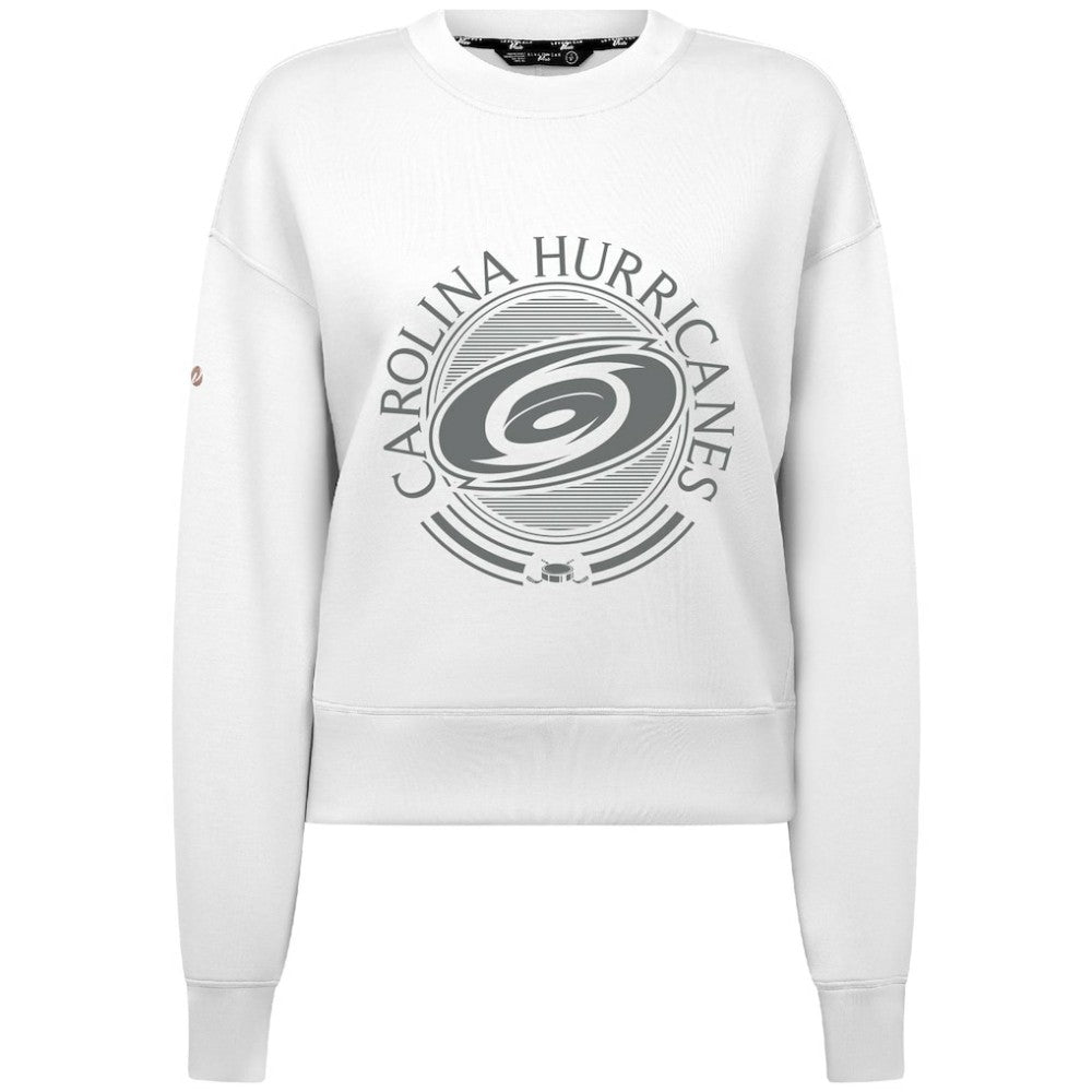 Carolina Hurricanes - Levelwear Women's Slate & Snow Sponge Tri-Blend Sweatshirt White