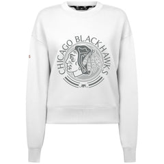 Chicago Blackhawks Levelwear Women's Slate & Snow Sponge Tri-Blend Sweatshirt White
