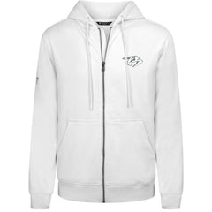 Nashville Predators - Levelwear Podium Chenille Logo Full-Zip Hoodie White