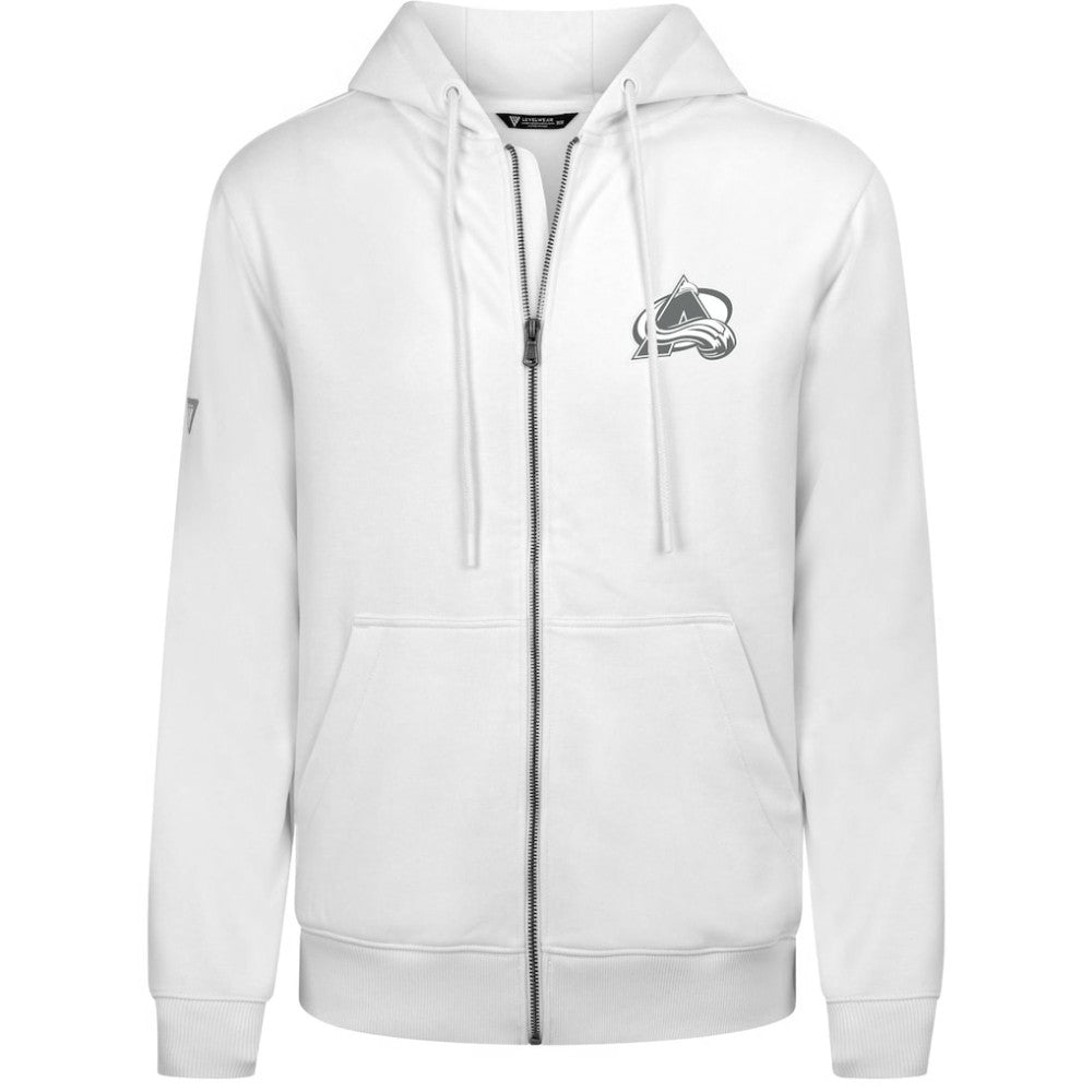 Colorado Avalanche - Levelwear Podium Chenille Logo Full-Zip Hoodie White