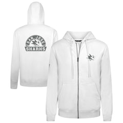 San Jose Sharks - Levelwear Podium Chenille Logo Full-Zip Hoodie White