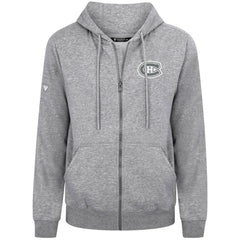 Montreal Canadiens - Levelwear Podium Chenille Logo Full-Zip Hoodie Gray
