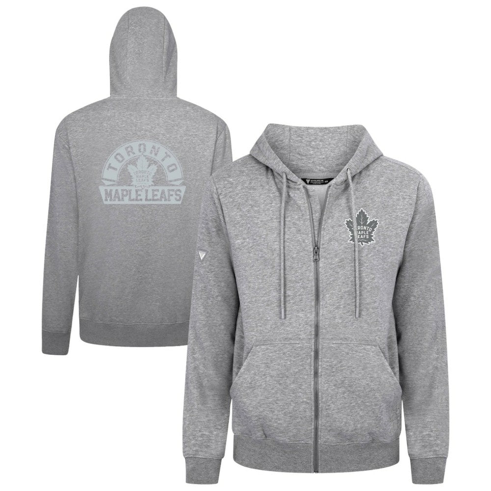 Toronto Maple Leafs - Levelwear Podium Chenille Logo Full-Zip Hoodie Gray