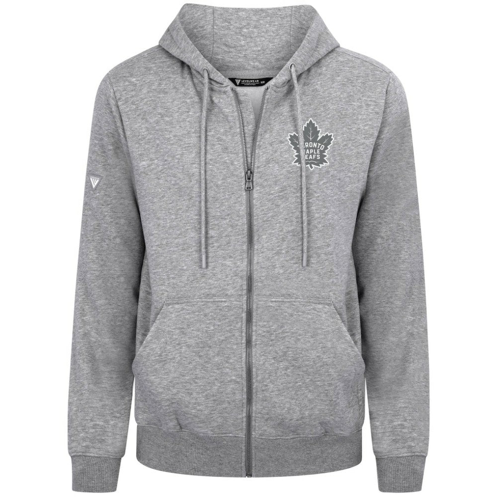 Toronto Maple Leafs - Levelwear Podium Chenille Logo Full-Zip Hoodie Gray
