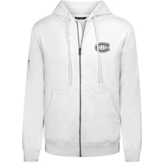 Montreal Canadiens - Levelwear Podium Chenille Logo Full-Zip Hoodie White