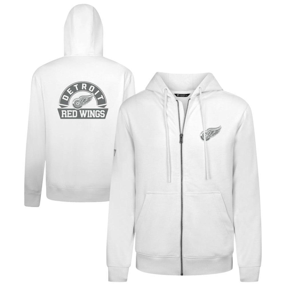 Detroit Red Wings - Levelwear Podium Chenille Logo Full-Zip Hoodie White