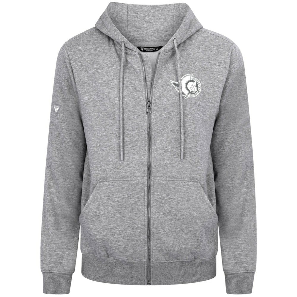 Ottawa Senators - Levelwear Podium Chenille Logo Full-Zip Hoodie Gray