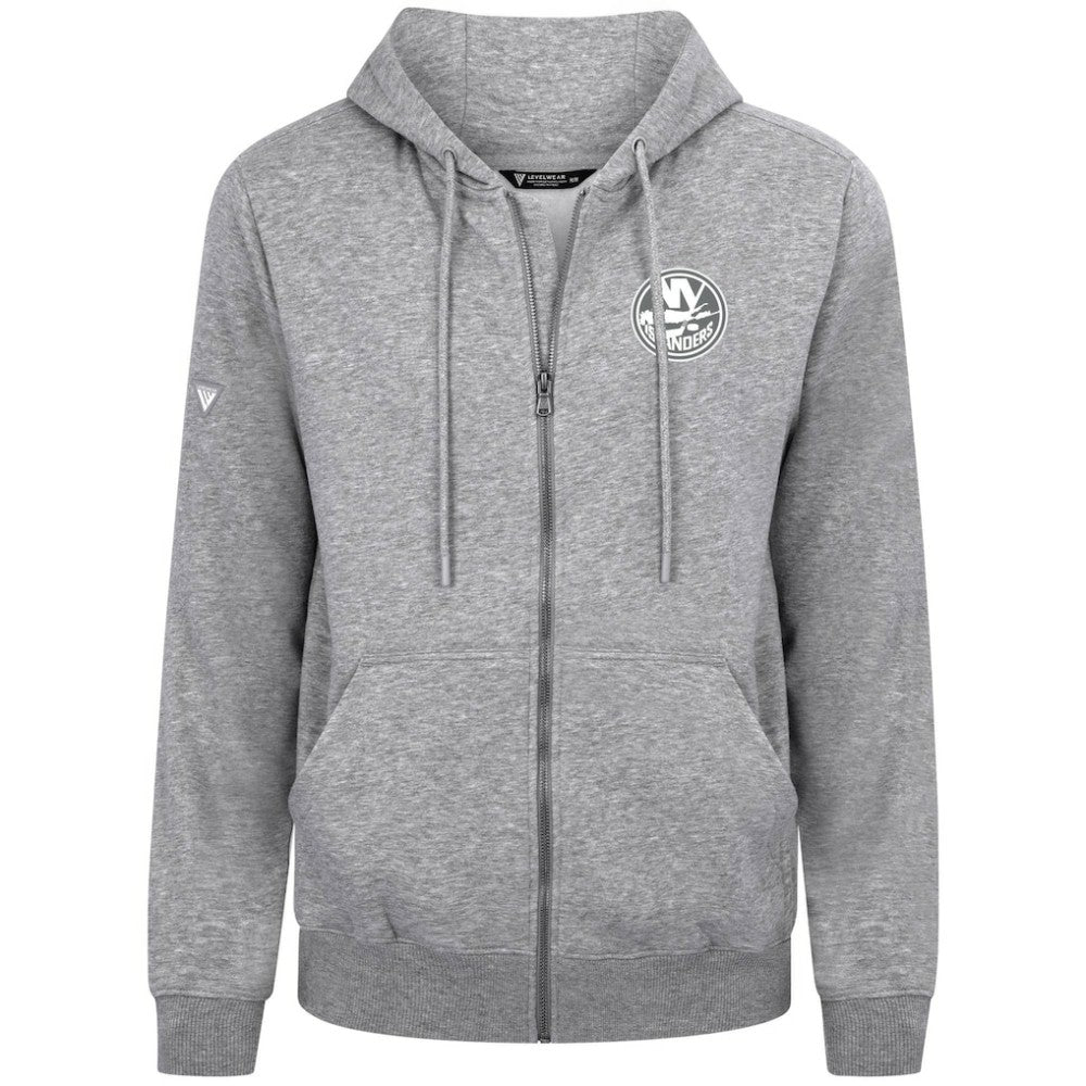 New York Islanders - Levelwear Podium Chenille Logo Full-Zip Hoodie Gray