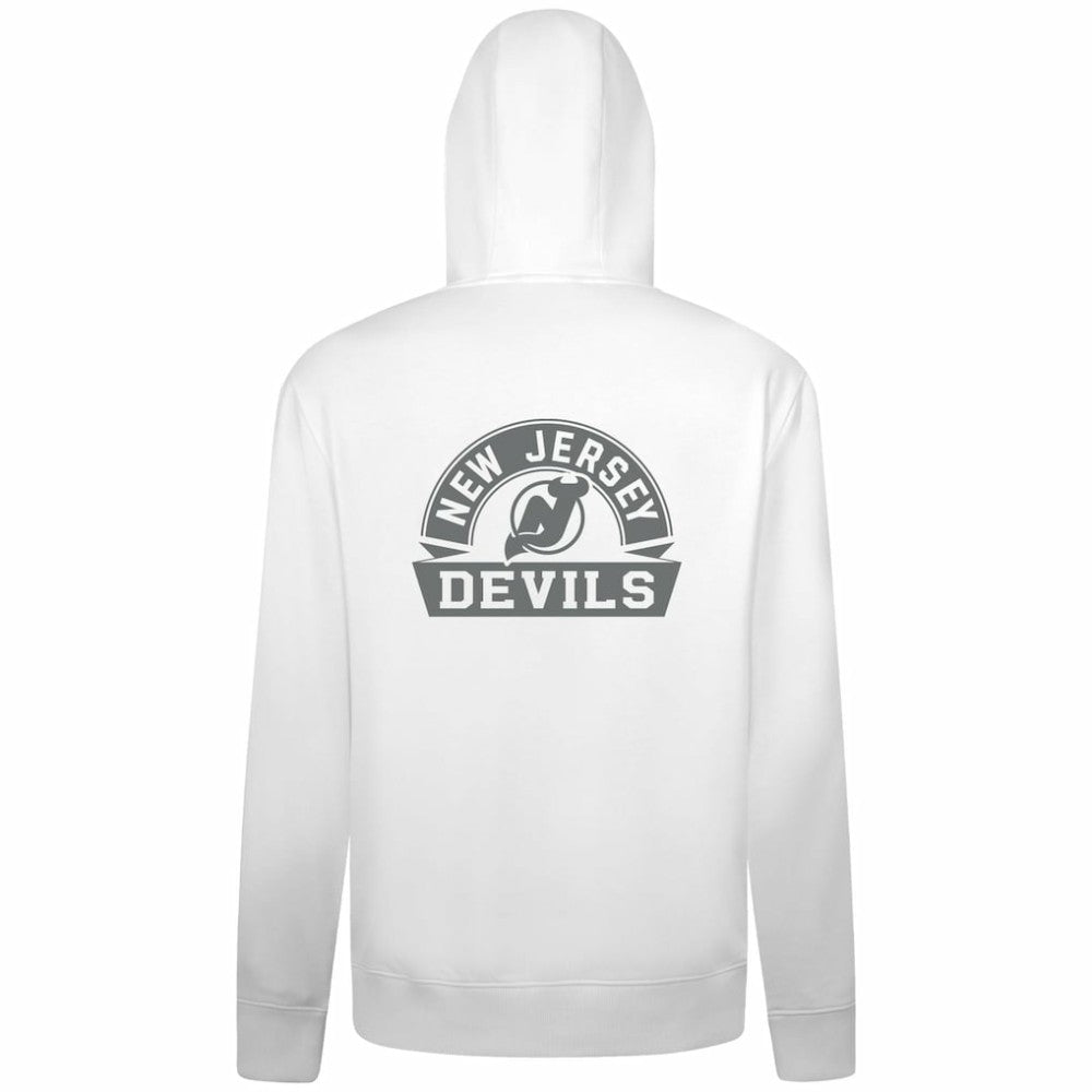 New Jersey Devils - Levelwear Podium Chenille Logo Full-Zip Hoodie White
