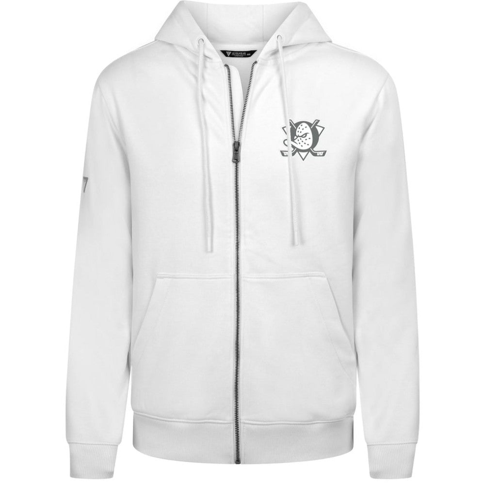 Anaheim Ducks - Levelwear Podium Banner Arch Full-Zip Hoodie White