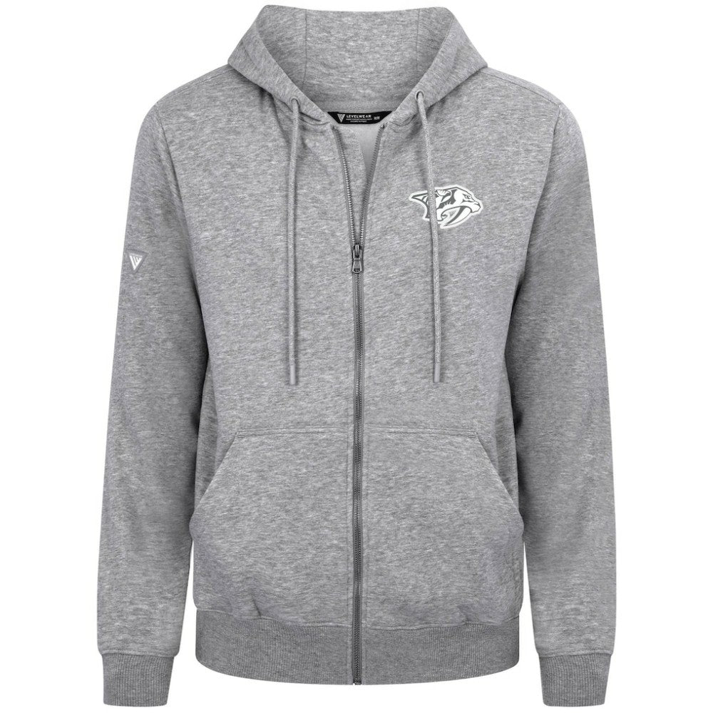 Nashville Predators - Levelwear Podium Banner Arch Full-Zip Hoodie Gray