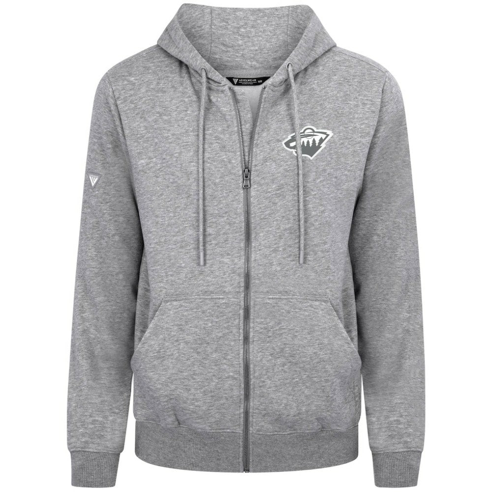 Minnesota Wild - Levelwear Podium Banner Arch Full-Zip Hoodie Gray