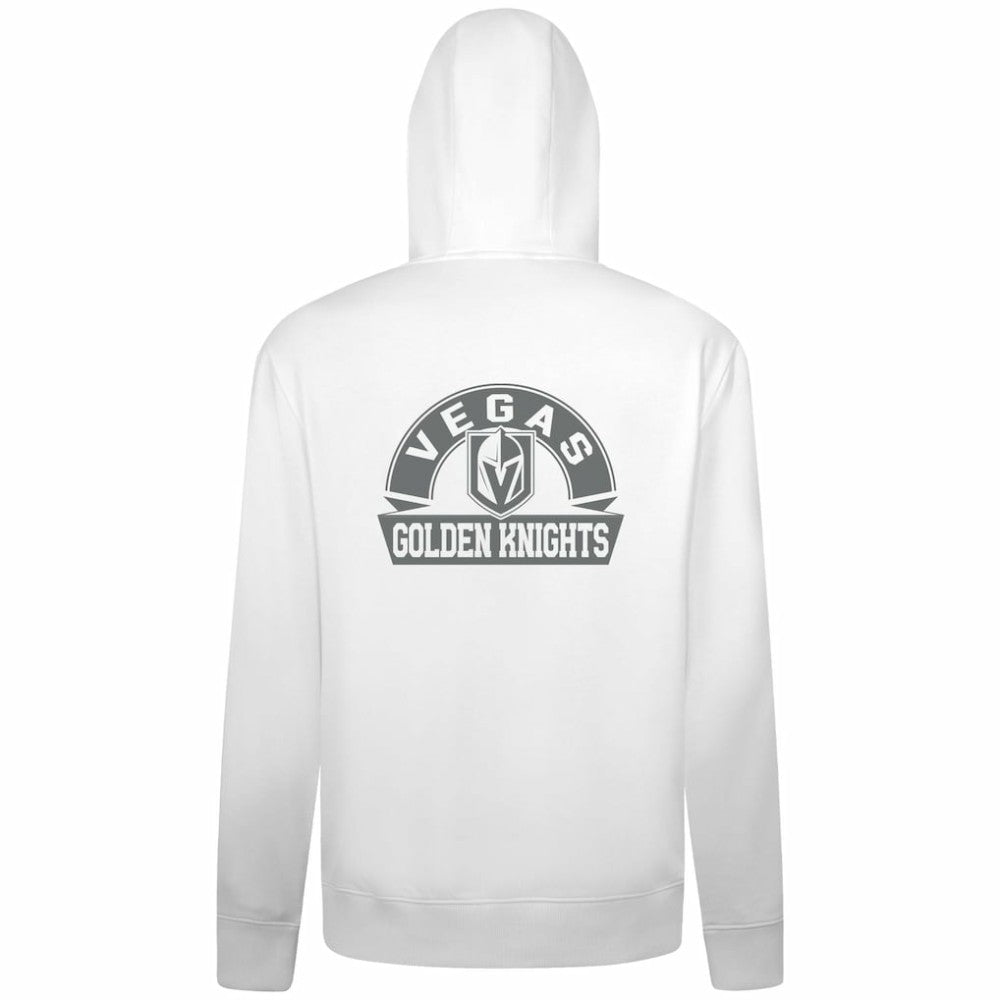 Vegas Golden Knights Levelwear Podium Banner Arch Full-Zip Hoodie White