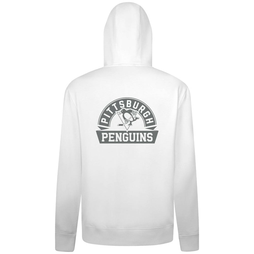 Pittsburgh Penguins Levelwear Podium Banner Arch Full-Zip Hoodie White