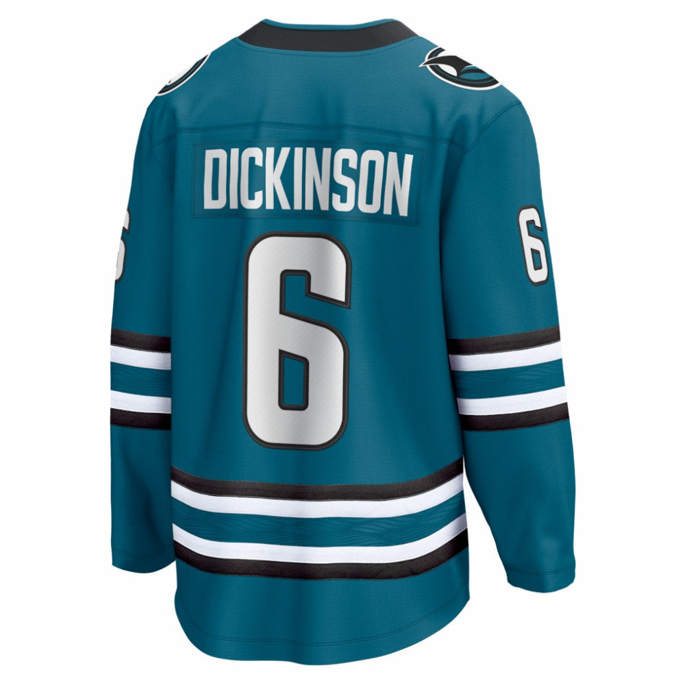 Sam Dickinson San Jose Sharks - Fanatics Home Breakaway Jersey Teal