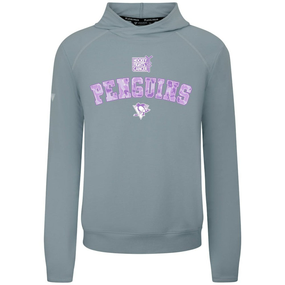Pittsburgh Penguins Levelwear Hockey Fights Cancer Mandate Tri-Blend Hoodie Gray