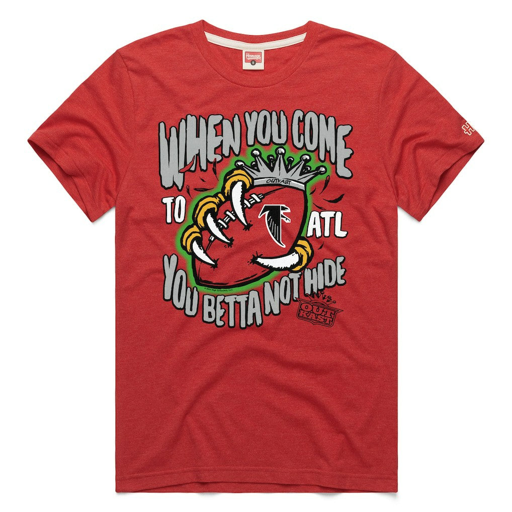 Atlanta Falcons x OutKast Homage Unisex You Betta Not Hide Tri-Blend T-Shirt Red - NFL