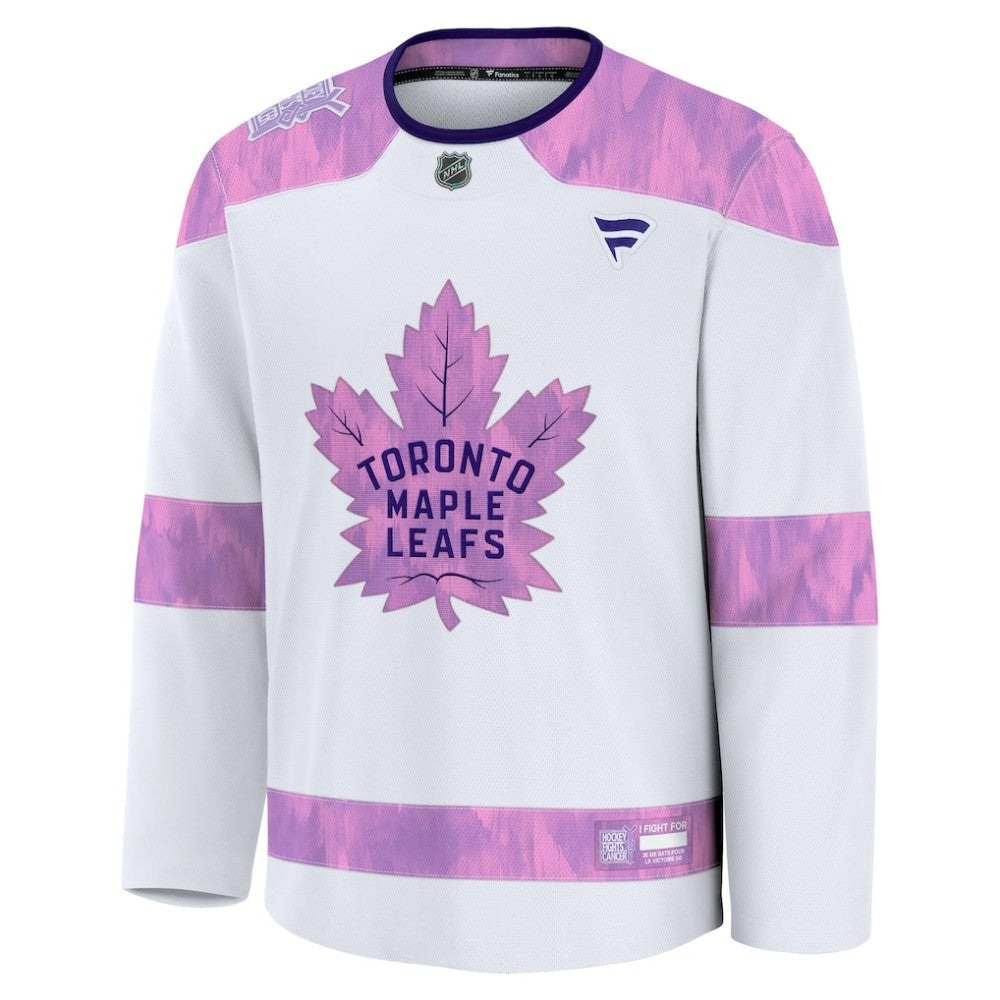 Toronto Maple Leafs - Fanatics Hockey Fights Cancer Survivor Practice Jersey White