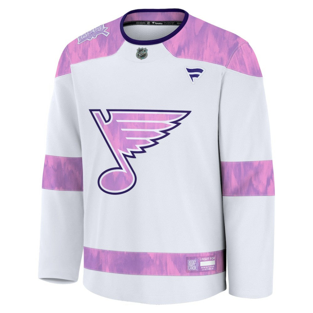 St. Louis Blues - Fanatics Hockey Fights Cancer Survivor Practice Jersey White