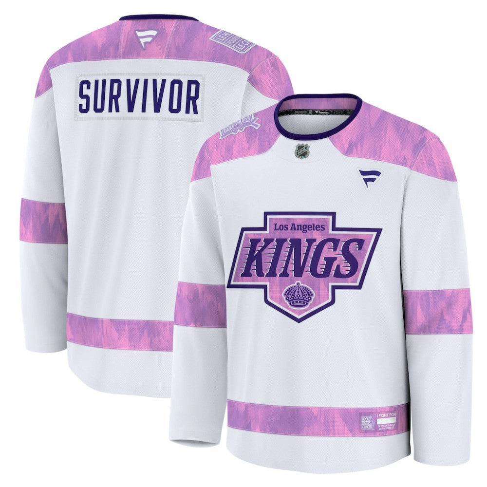 Los Angeles Kings - Fanatics Hockey Fights Cancer Survivor Practice Jersey White
