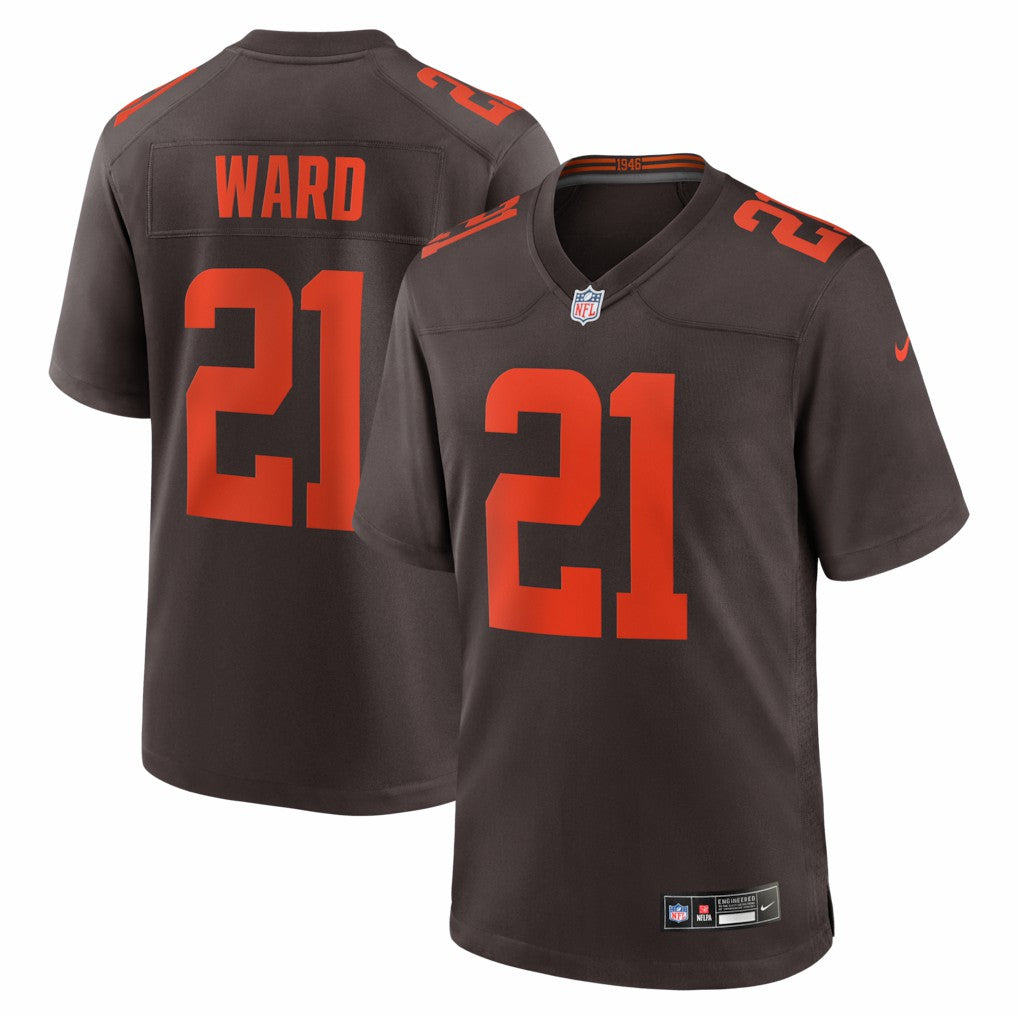 Denzel Ward Cleveland Browns Alpha Dawg Game Jersey Brown - Nike
