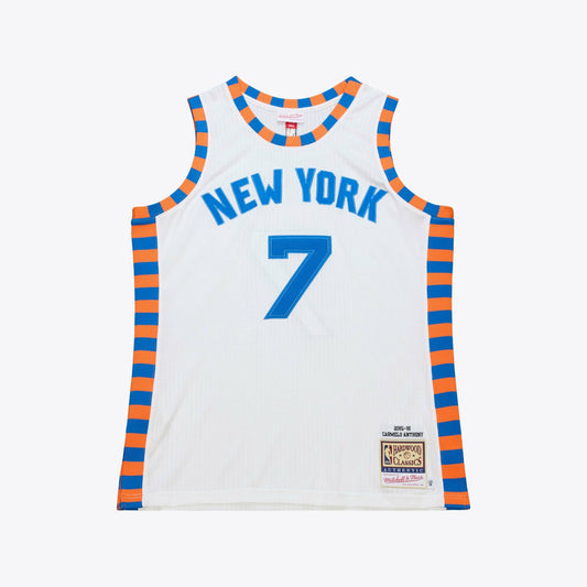 Carmelo Anthony New York Knicks 2015-16 Hardwood Classics Authentic Jersey - White | NBA Jerseys