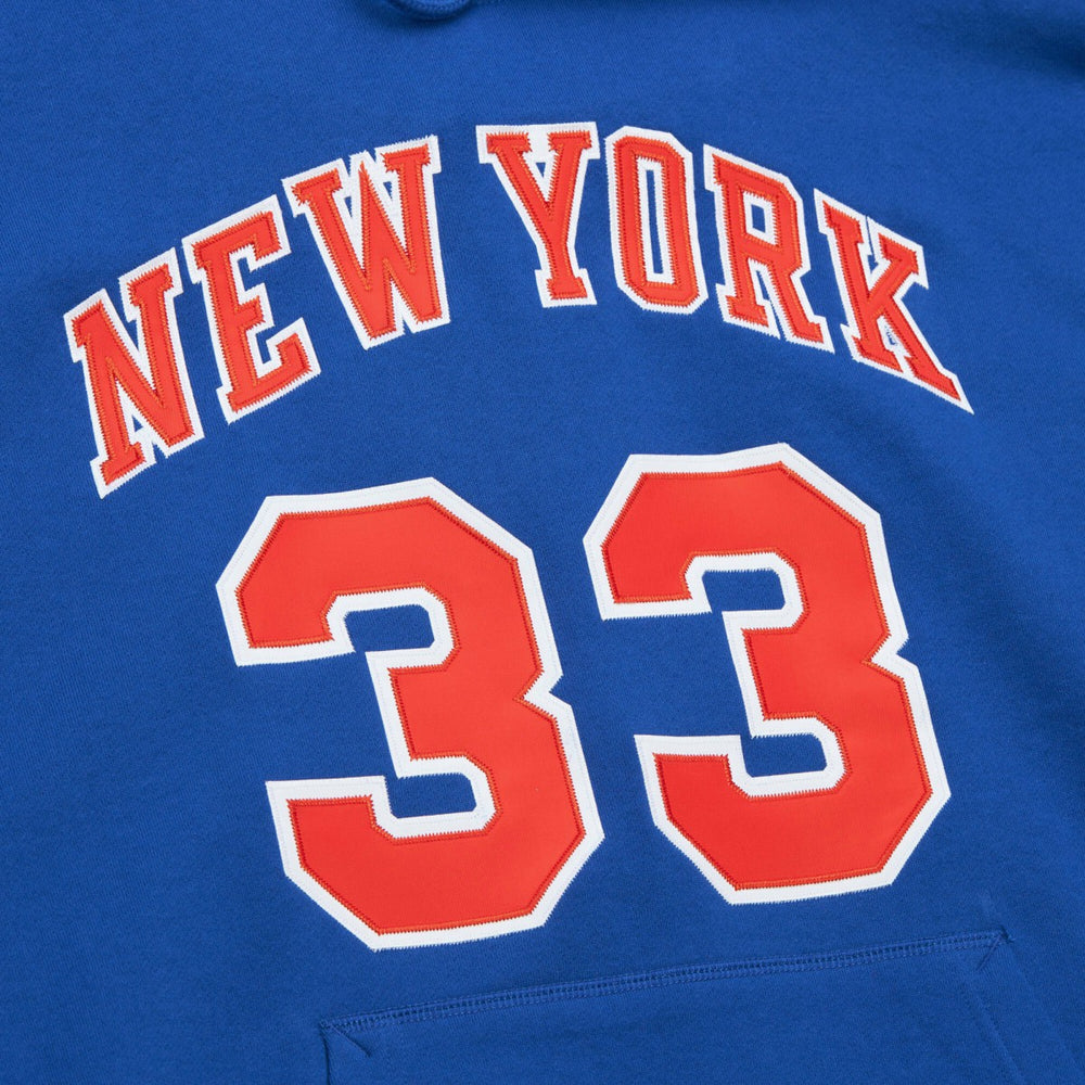Mitchell & Ness - Patrick Ewing New York Knicks Name & Number Hoodie - Blue