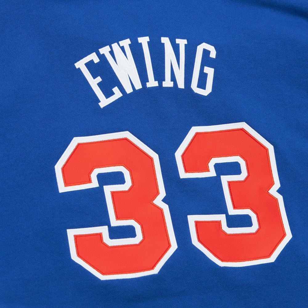 Mitchell & Ness - Patrick Ewing New York Knicks Name & Number Hoodie - Blue
