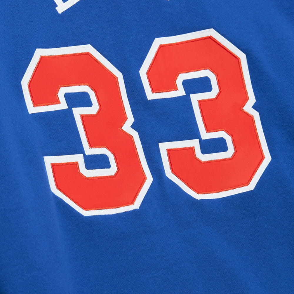 Mitchell & Ness - Patrick Ewing New York Knicks Name & Number Hoodie - Blue