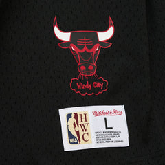Mitchell & Ness - Dennis Rodman Chicago Bulls Mesh Name & Number Short Sleeve Hoodie - Black