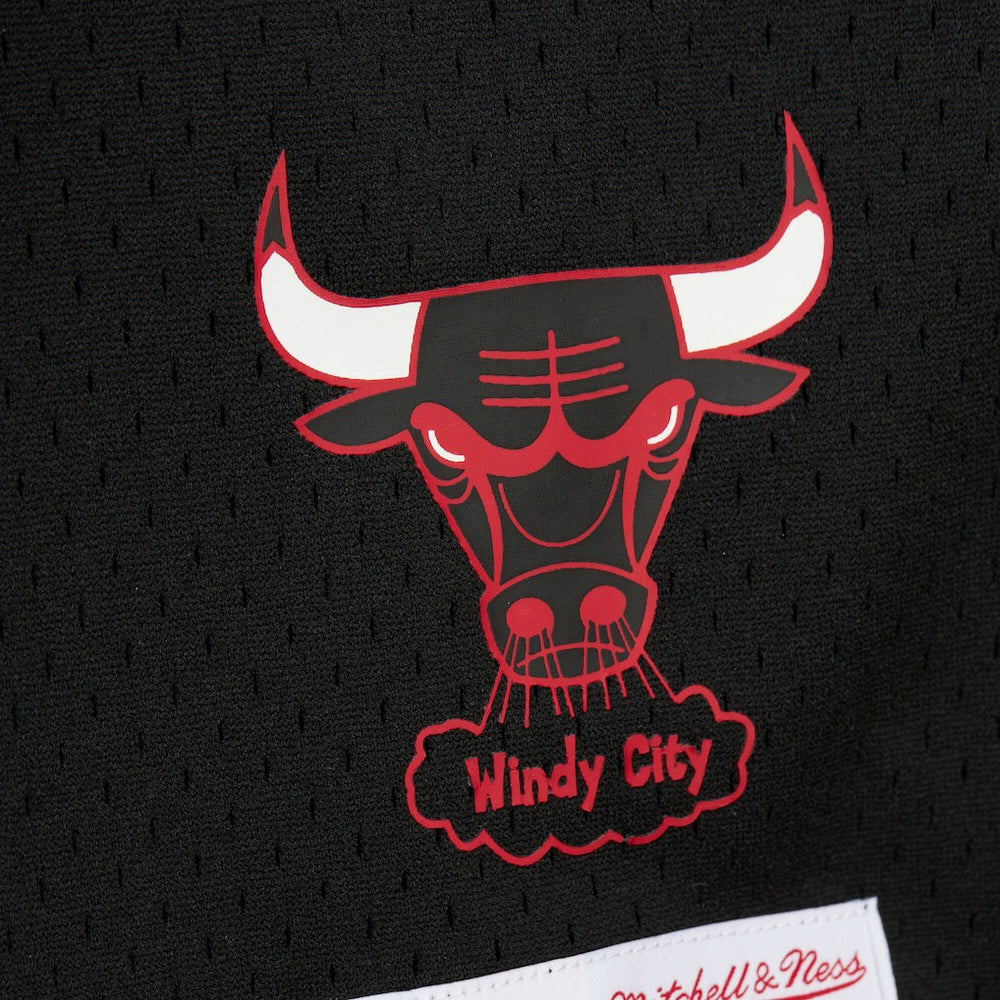 Mitchell & Ness - Dennis Rodman Chicago Bulls Mesh Name & Number Short Sleeve Hoodie - Black
