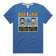 NBA - Stephen Curry & Seth Curry Golden State Warriors Homage NBA Jam Tri-Blend T-Shirt - Royal