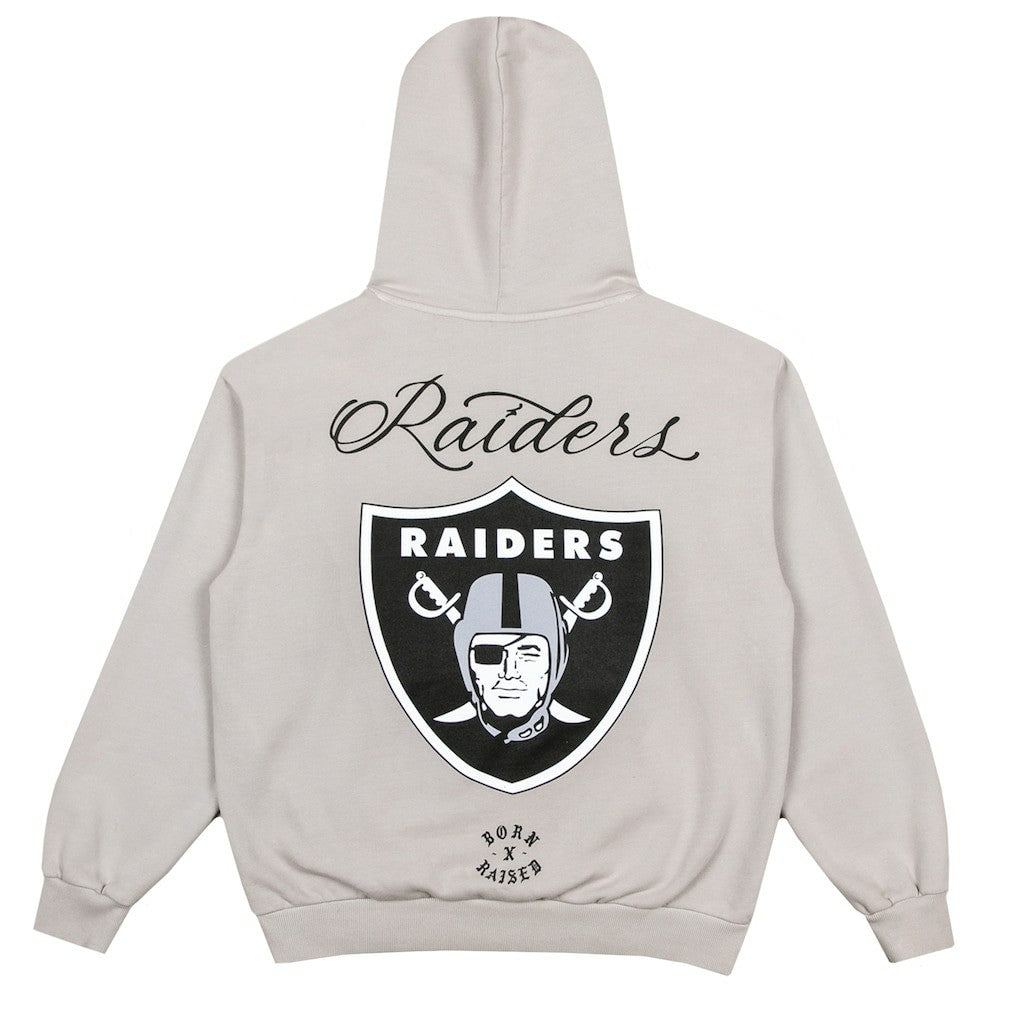 Las Vegas Raiders Born x Raised Unisex Fine Line Hoodie Silver - NFL