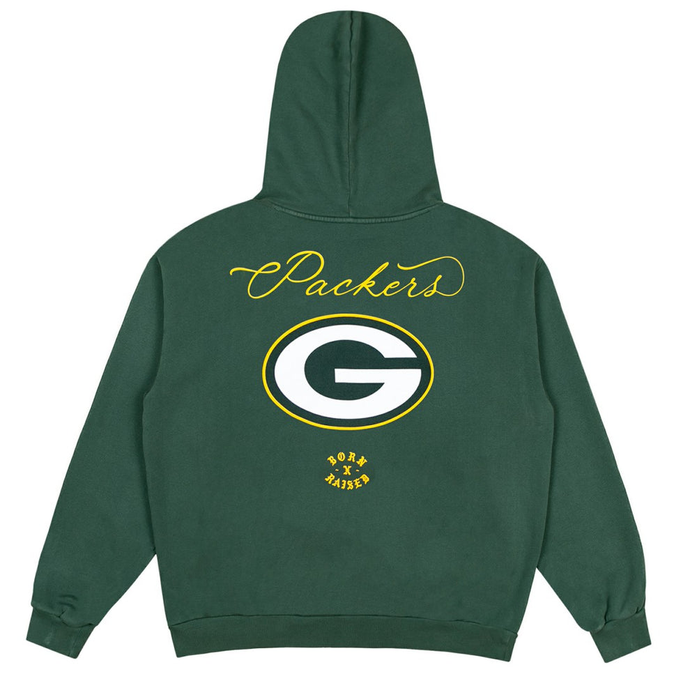 Green Bay Packers Born x Raised Unisex Fine Line Hoodie Green - NFL