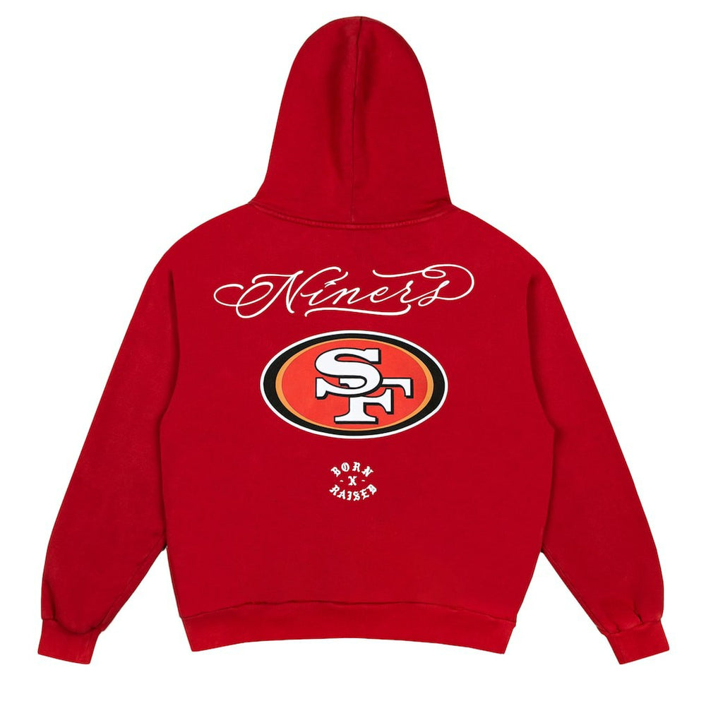 San Francisco 49ers Born x Raised Unisex Fine Line Hoodie Scarlet - NFL