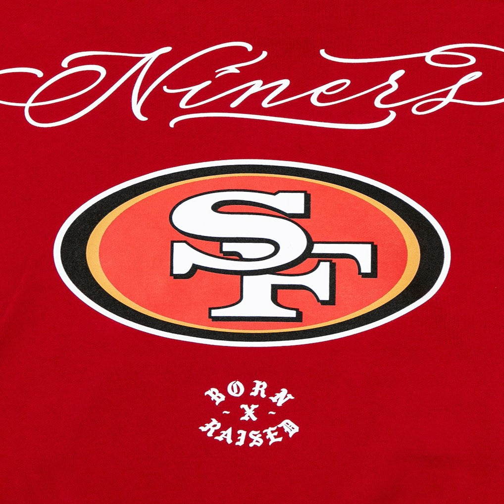 San Francisco 49ers Born x Raised Unisex Fine Line Hoodie Scarlet - NFL