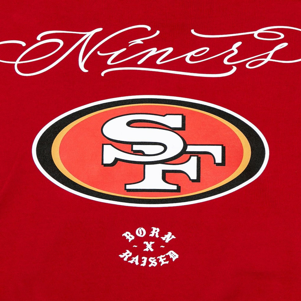 San Francisco 49ers Born x Raised Unisex Fine Line Hoodie Scarlet - NFL