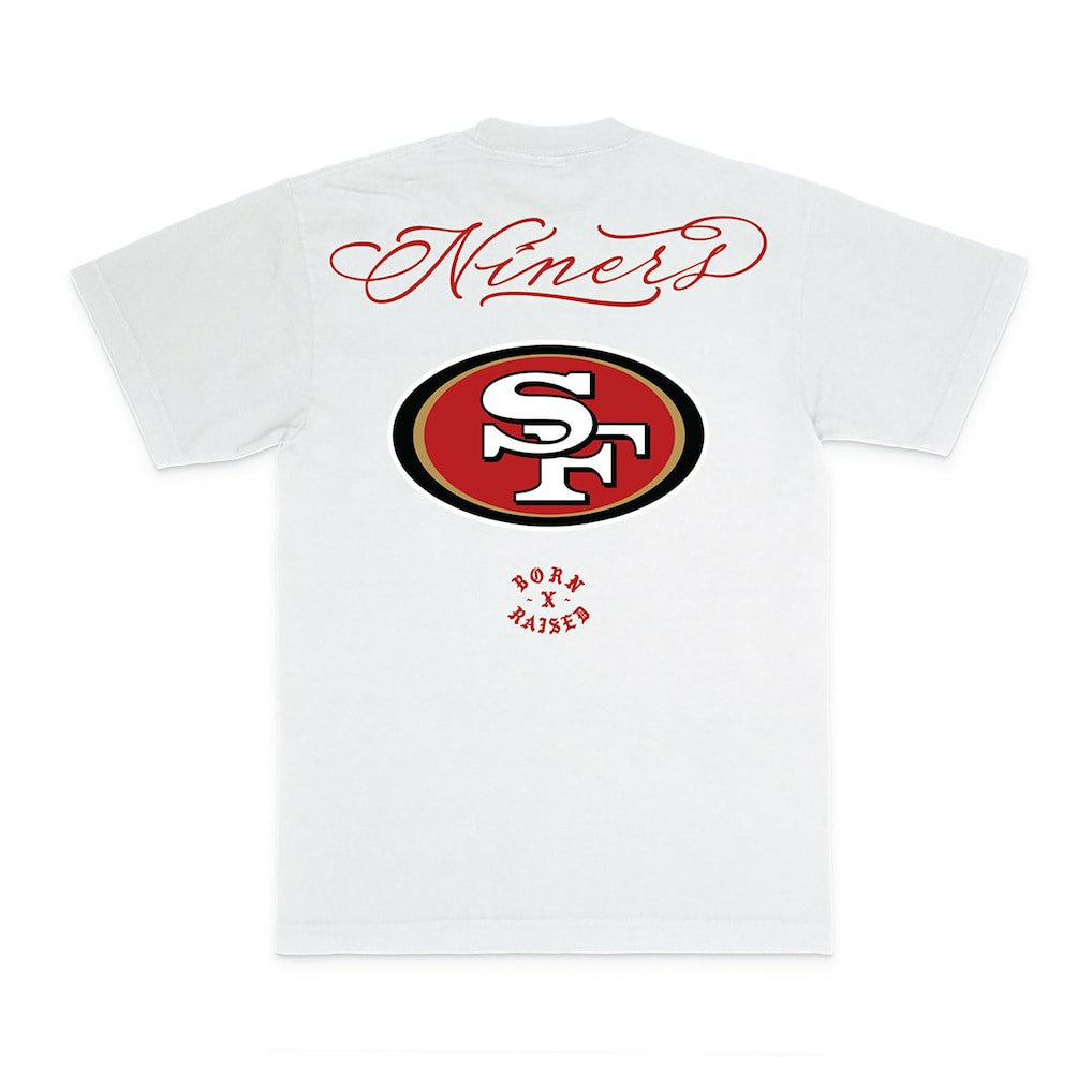 San Francisco 49ers Born x Raised Unisex Fine Line T-Shirt White - NFL