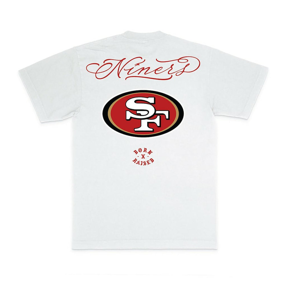 San Francisco 49ers Born x Raised Unisex Fine Line T-Shirt White - NFL