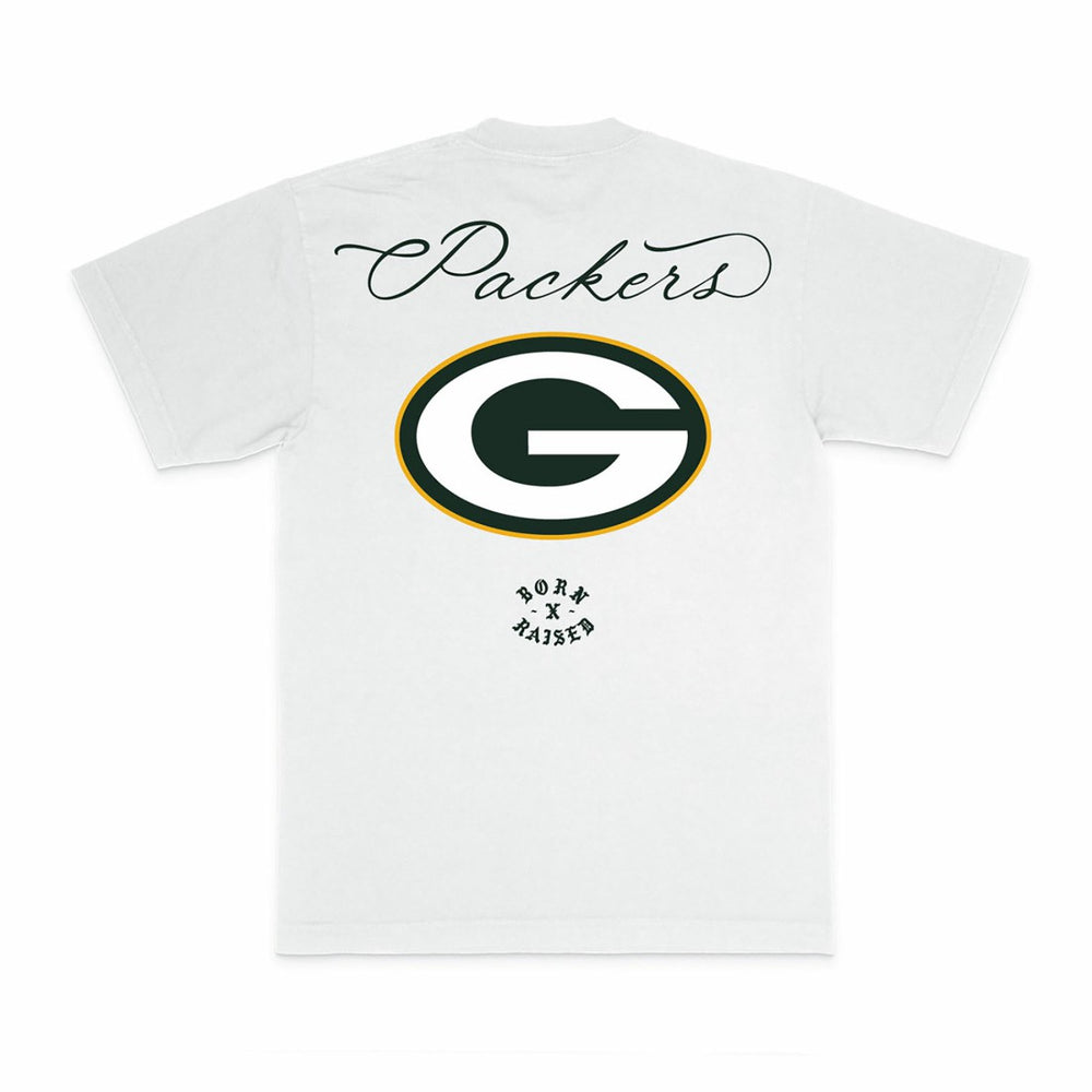 Green Bay Packers Born x Raised Unisex Fine Line T-Shirt White - NFL