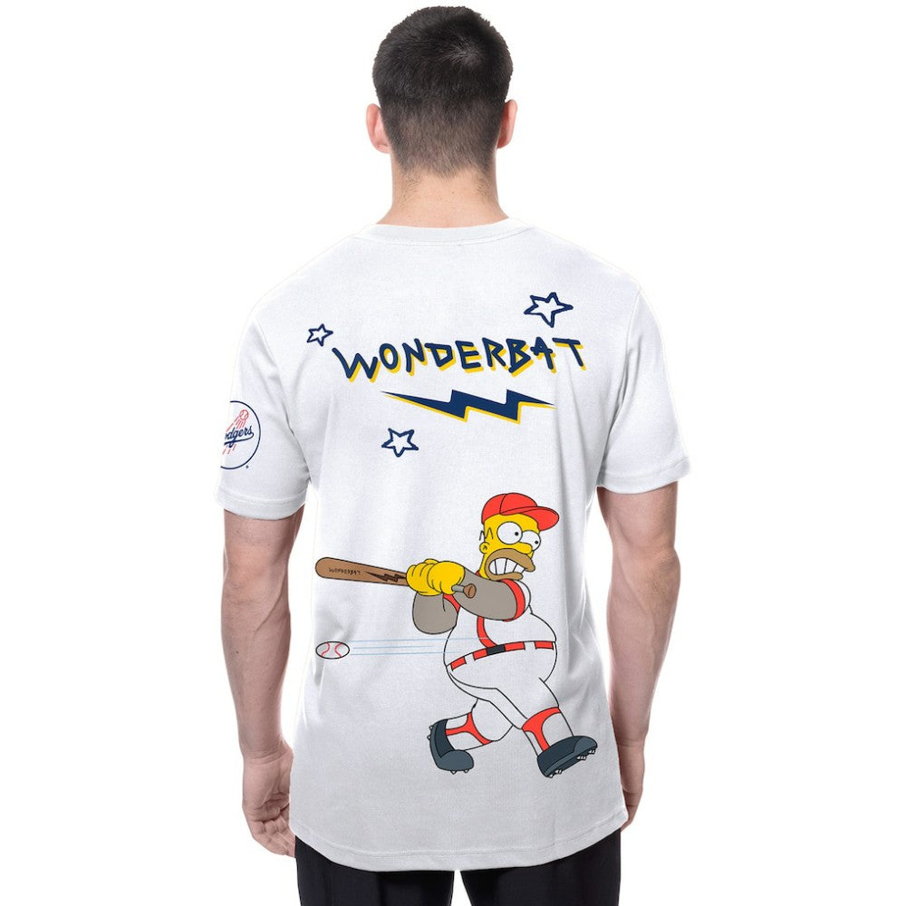 Los Angeles Dodgers New Era MLB x Simpsons Homer Wonderbat T-Shirt Clearance