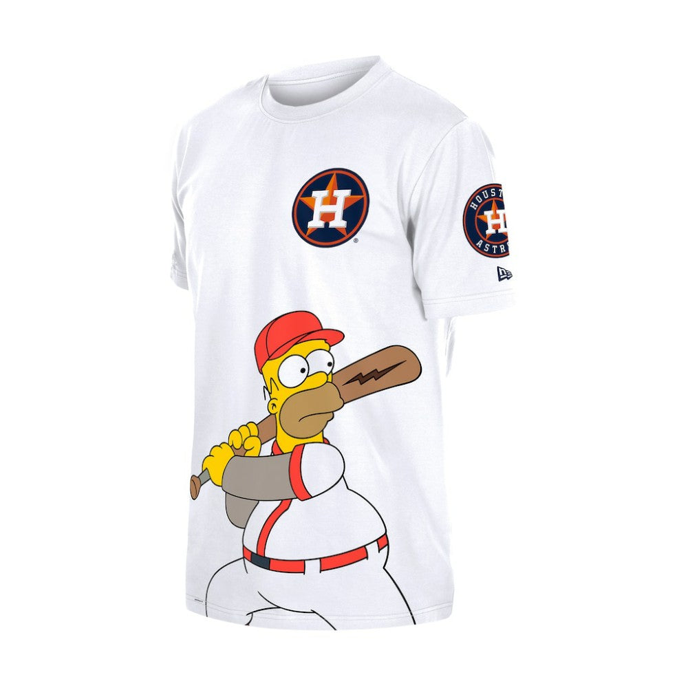 Houston Astros New Era MLB x Simpsons Homer Wonderbat T-Shirt On Sale