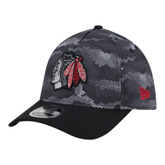 Chicago Blackhawks New Era Zero Dark 39THIRTY Flex Hat Black