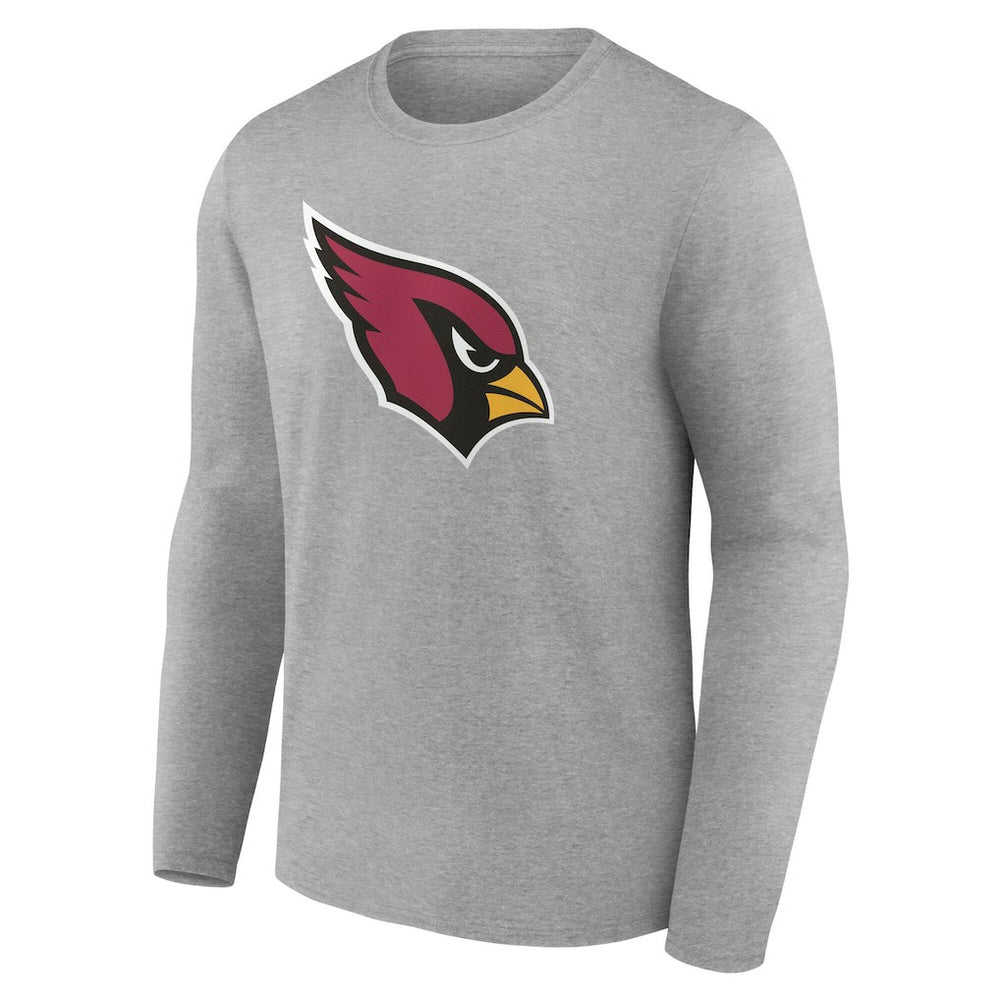 Arizona Cardinals Team Authentic Personalized Name & Number Long Sleeve T-Shirt Gray - NFL