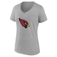 Arizona Cardinals Women's Team Authentic Personalized Name & Number V-Neck T-Shirt Gray - NFL
