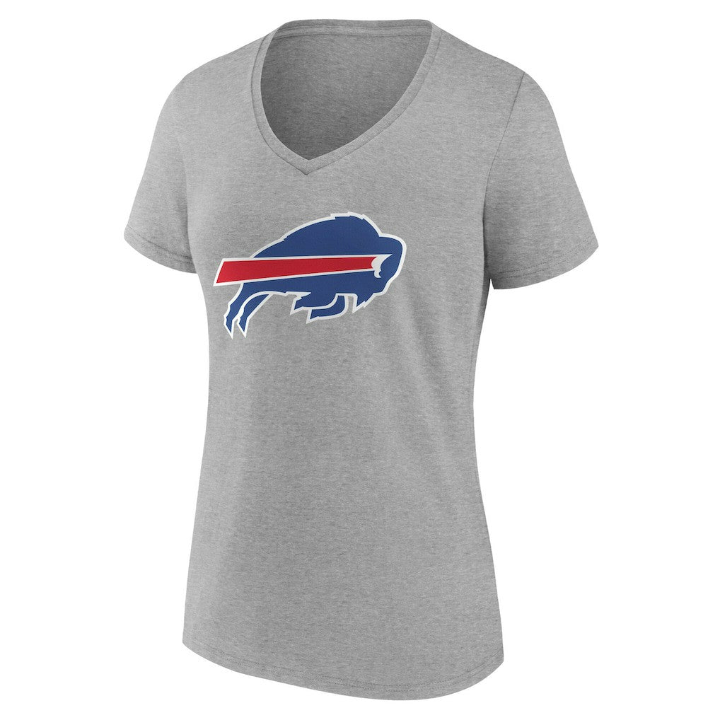 Buffalo Bills Women's Team Authentic Personalized Name & Number V-Neck T-Shirt Gray - NFL