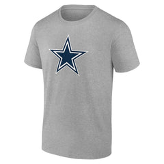 Dallas Cowboys Team Authentic Personalized Name & Number T-Shirt Gray - NFL