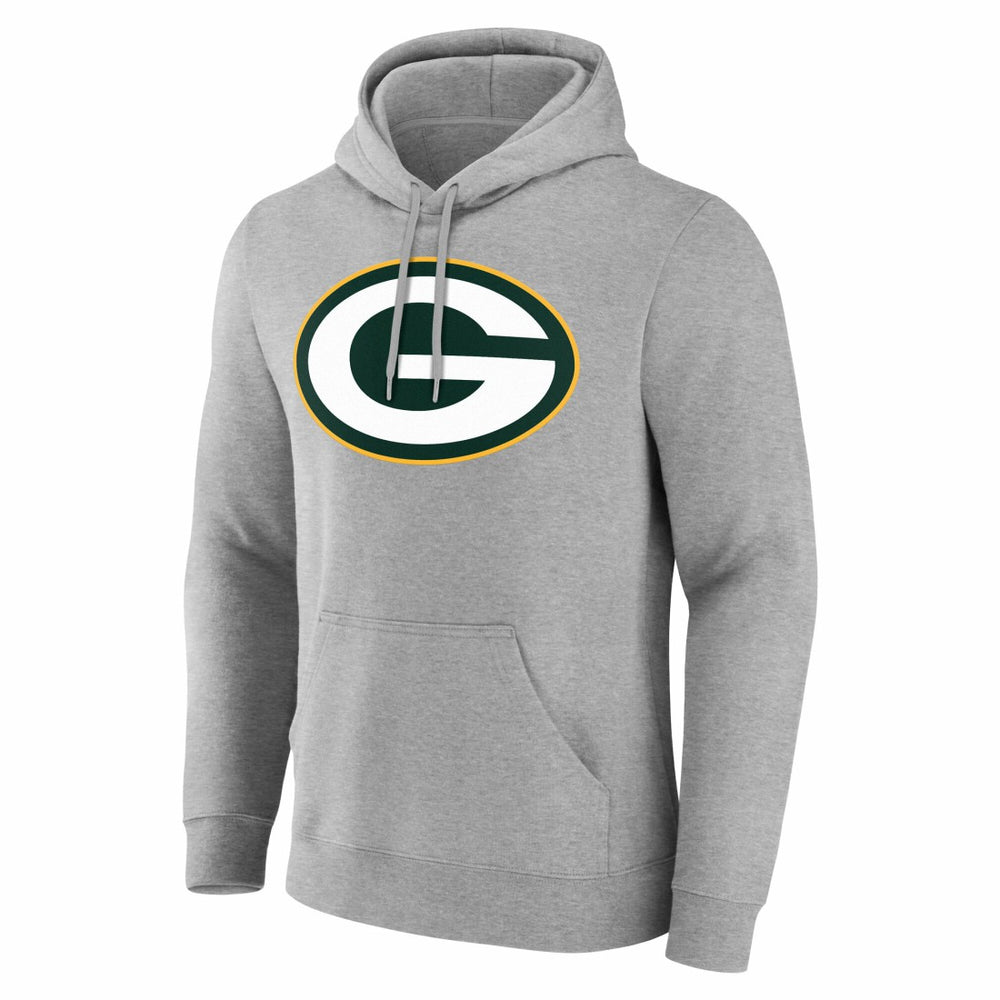 Green Bay Packers Team Authentic Personalized Name & Number Hoodie Gray - NFL