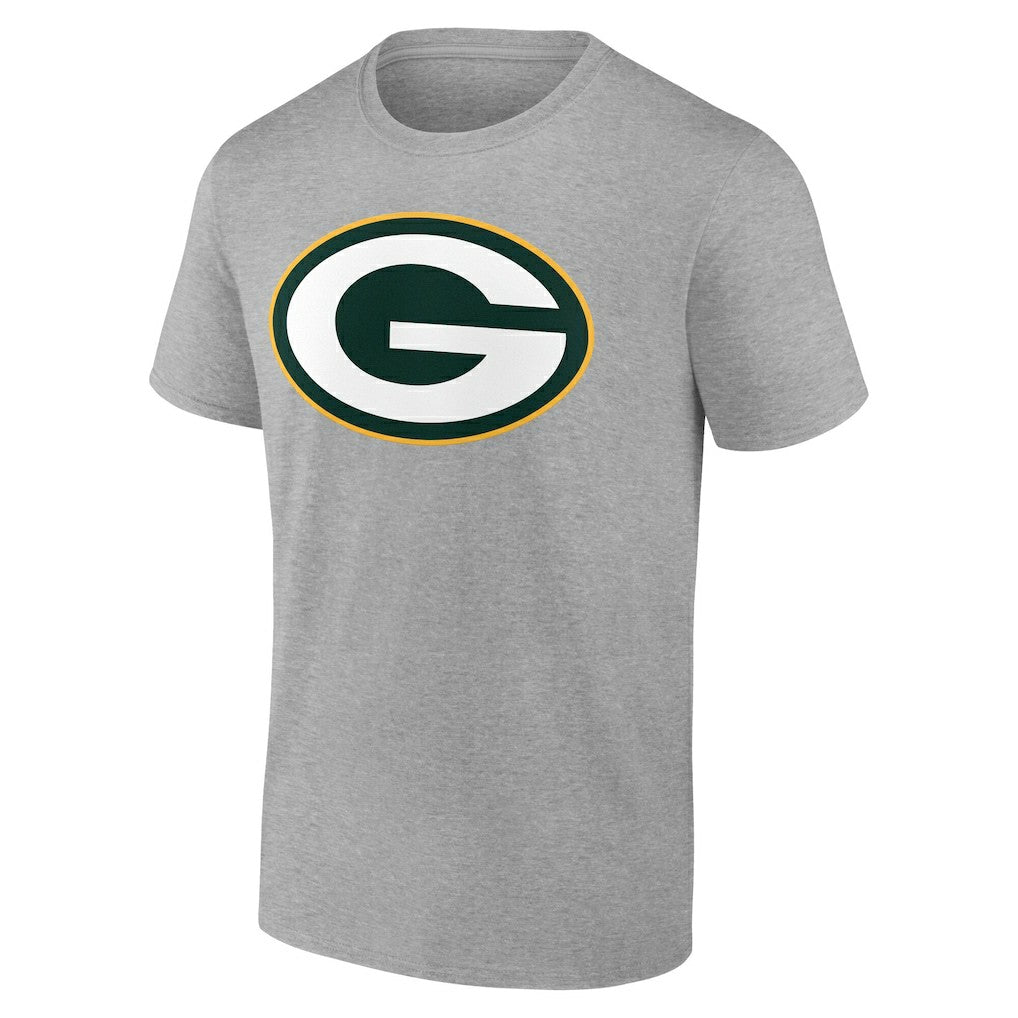 Green Bay Packers Team Authentic Personalized Name & Number T-Shirt Gray - NFL