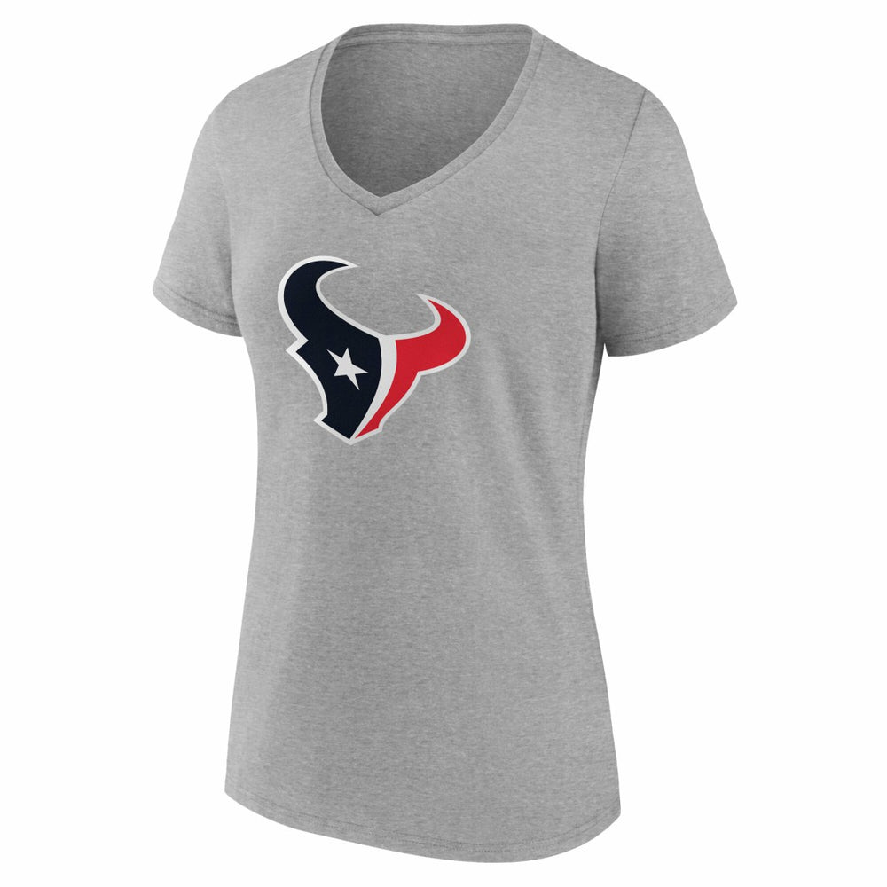 Houston Texans Women's Team Authentic Personalized Name & Number V-Neck T-Shirt Gray - NFL